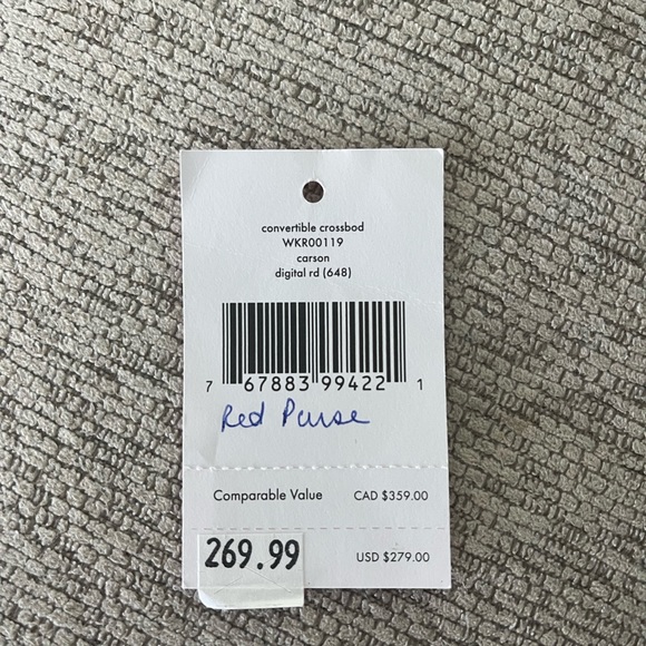 Kate Spade Carson Leather Crossbody Digital Red Handbag Retail $279 - Picture 12 of 16